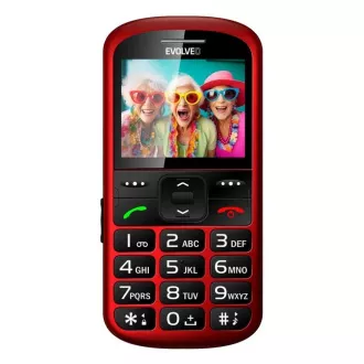 EVOLVEO EasyPhone XS, Mobiltelefon für Senioren, rot