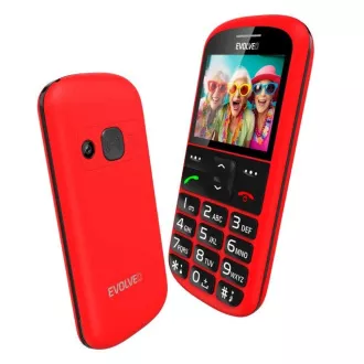 EVOLVEO EasyPhone XS, Mobiltelefon für Senioren, rot