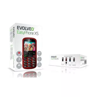 EVOLVEO EasyPhone XS, Mobiltelefon für Senioren, rot
