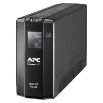 APC Back-UPS Pro BR 650VA, 6 Ausgänge, AVR, LCD-Schnittstelle (390W) APC Back-UPS Pro BR 650VA, 6 Ausgänge, AVR, LCD-Schnittstelle (390W)