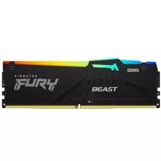 KINGSTON DDR5 64GB DIMM (Kit mit 4) 6000MT/s CL40 FURY Beast RGB XMP