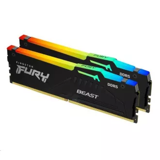 KINGSTON DDR5 32GB DIMM (Kit mit 2) 6000MT/s CL36 FURY Beast RGB Schwarz EXPO
