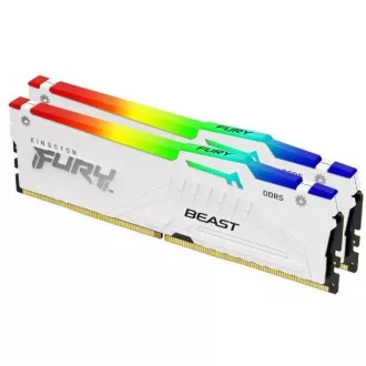 KINGSTON DDR5 32GB DIMM (2er-Kit) 6000MT/s CL36 FURY Beast RGB Weiß EXPO