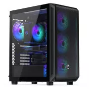 ENDORFY Gehäuse Arx 500 ARGB, Transparentes Seitenteil, ATX, 4x140mm ARGB Lüfter, schwarz