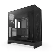 NZXT Gehäuse H9 Flow Zweikammer ATX / 4x140mm Lüfter / bis zu 10xLüfter / perforierter Deckel / Glas. Seitenteile, Front / schwarz
