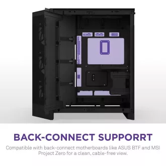 NZXT Gehäuse H9 Flow Zweikammer ATX / 4x140mm Lüfter / bis zu 10xLüfter / perforierter Deckel / Glas. Seitenteile, Front / schwarz