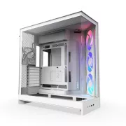 NZXT H9 Flow ARGB Doppelkammer ATX / 3xRGB 140mm / 1x 120mm Lüfter / Glas / weiß