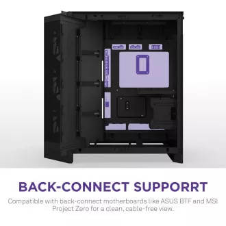 NZXT H9 Flow RGB Doppelkammer ATX / 1x140 RGB mm / 1x 120mm RGB Lüfter / Glas / schwarz