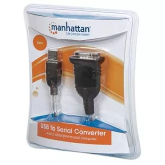 MANHATTAN USB zu seriellem Anschluss Konverter (USB AM / DB9M, RS232), Blister