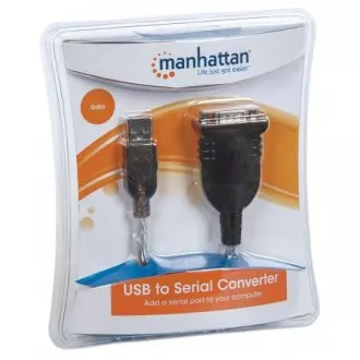MANHATTAN USB zu seriellem Anschluss Konverter (USB AM / DB9M, RS232), Blister