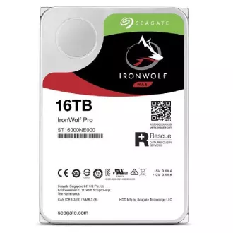 SEAGATE HDD 16TB IRONWOLF PRO (NAS), 3.5", SATAIII, 7200 RPM, 256MB Cache SEAGATE HDD 16TB IRONWOLF PRO (NAS), 3.5", SATAIII, 7200 RPM, 256MB Cache