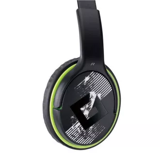 GENIUS Kopfhörer mit Mikrofon HS-400A, schwarz-grün GENIUS Kopfhörer mit Mikrofon HS-400A, schwarz-grün