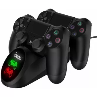 iPega PG-9180 Doppelladestation für PS4 Gamepads, schwarz