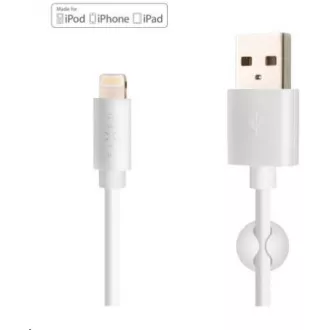 FIXED Daten- und Ladekabel, USB-A -> Lightning (MFI), 20 W, Länge 1 m, weiß