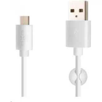 FIXED Daten- und Ladekabel, USB-A -> USB-C, 20 W, Länge 1 m, weiß