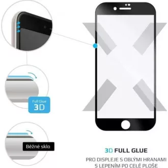 FIXED Glasschutzhülle für Apple iPhone 7/8/SE (2020), schwarz