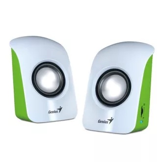 GENIUS Speaker SP-U115, portabler Lautsprecher, USB-Netzteil, weiß-grün
