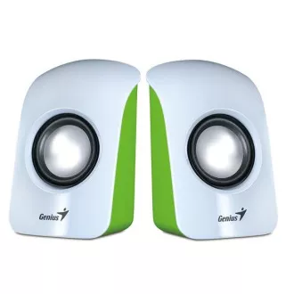 GENIUS Speaker SP-U115, portabler Lautsprecher, USB-Netzteil, weiß-grün