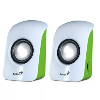 GENIUS Speaker SP-U115, portabler Lautsprecher, USB-Netzteil, weiß-grün