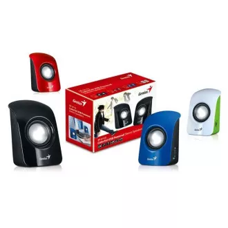 GENIUS Speaker SP-U115, portabler Lautsprecher, USB-Netzteil, weiß-grün