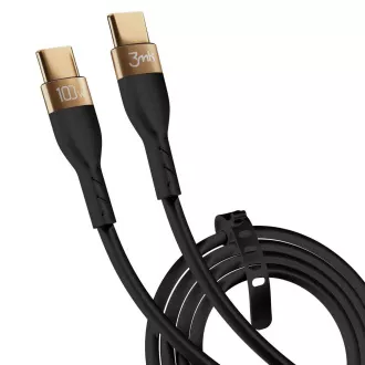 3mk Datenkabel - Hyper-Silikonkabel C auf C 2m 100W, schwarz 3mk Datenkabel - Hyper-Silikonkabel C auf C 2m 100W, schwarz