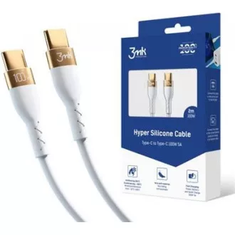 3mk Datenkabel - Hyper-Silikonkabel C auf C 2m 100W, weiß 3mk Datenkabel - Hyper-Silikonkabel C auf C 2m 100W, weiß