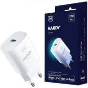 3mk Reiseladegerät HARDY Ladegerät 33W, GaN 1x USB-C (PD) für Apple, weiß