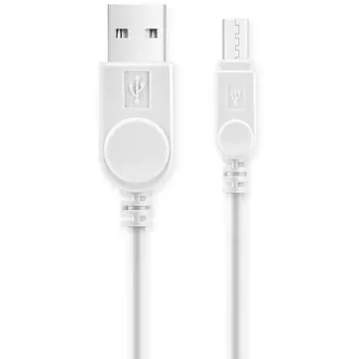 ALIGATOR Datenkabel mit verlängertem microUSB-Stecker, 2A, weiß ALIGATOR Datenkabel mit verlängertem microUSB-Stecker, 2A, weiß