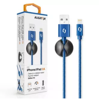 ALIGATOR Datenkabel PREMIUM 2A, Lightning, blau
