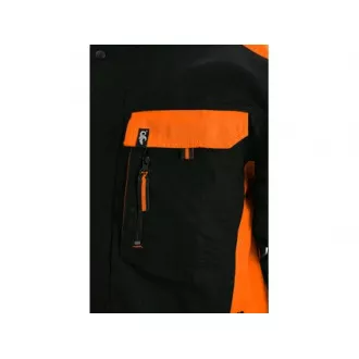 Bluse CXS SIRIUS BRIGHTON, schwarz-orange, Gr. 48 Bluse CXS SIRIUS BRIGHTON, schwarz-orange, Gr. 48