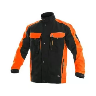 Bluse CXS SIRIUS BRIGHTON, schwarz-orange, Gr. 54 Bluse CXS SIRIUS BRIGHTON, schwarz-orange, Gr. 54