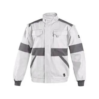 Bluse CXS LUXY EDA, Herren, weiß-grau, Größe 64