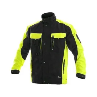 Bluse CXS SIRIUS BRIGHTON, Winter, Herren, schwarz-gelb, Gr. 52-54