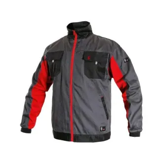 Bluse CXS PHOENIX PERSEUS, grau-rot, Gr. 62
