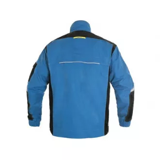Bluse CXS STRETCH, 170-176cm, Herren, mittelblau-schwarz, Größe 44
