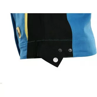 Bluse CXS STRETCH, 170-176cm, Herren, mittelblau-schwarz, Größe 44