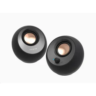 Creative PEBBLE V3, Desktop 2.0 Lautsprecher mit USB-C und Bluetooth 5.0 - schwarz
