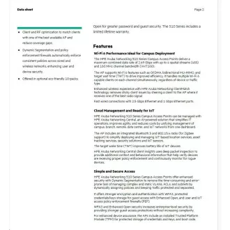 HPE Aruba Networking AP-515 (RW) Dual Radio 4x4/2x2 802.11ax Interne Antennen Unified Campus AP RENEW Q9H62A