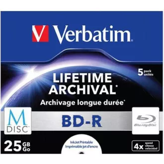 VERBATIM MDisc BD-R (5er-Pack) Juwel / 4x / 25GB VERBATIM MDisc BD-R (5er-Pack) Juwel / 4x / 25GB