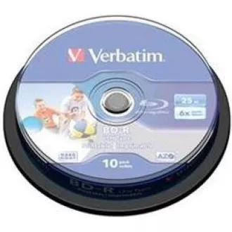 VERBATIM BD-R SL Datalife HTL (10er-Pack)Blu-Ray/Spindel/6x/25GB Wide Printable VERBATIM BD-R SL Datalife HTL (10er-Pack)Blu-Ray/Spindel/6x/25GB Wide Printable