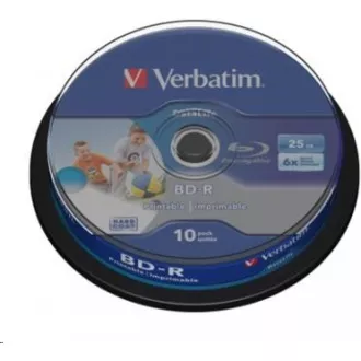 VERBATIM BD-R SL Datalife HTL (10er-Pack)Blu-Ray/Spindel/6x/25GB Wide Printable VERBATIM BD-R SL Datalife HTL (10er-Pack)Blu-Ray/Spindel/6x/25GB Wide Printable