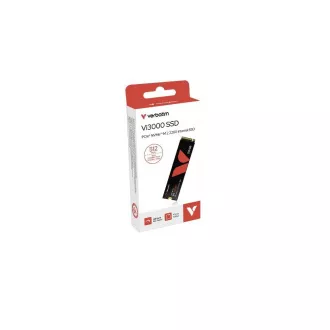 VERBATIM SSD Vi3000 Internes PCIe NVMe M.2 SSD 512GB, W 2500/ R 3300 MB/s VERBATIM SSD Vi3000 Internes PCIe NVMe M.2 SSD 512GB, W 2500/ R 3300 MB/s