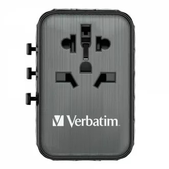 VERBATIM Universal-Reiseadapter-Ladegerät UTA-05 GaN III, 65W VERBATIM Universal-Reiseadapter-Ladegerät UTA-05 GaN III, 65W