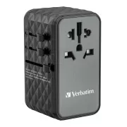 VERBATIM Universal-Reiseadapter-Ladegerät UTA-06 GaN III, 100W