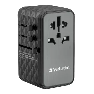 VERBATIM Universal-Reiseadapter-Ladegerät UTA-06 GaN III, 100W