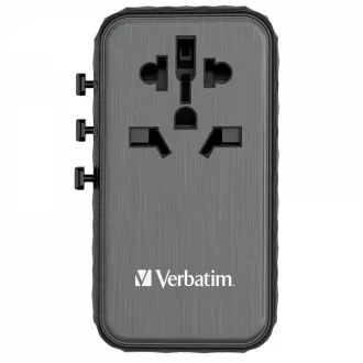 VERBATIM Universal-Reiseadapter-Ladegerät UTA-06 GaN III, 100W