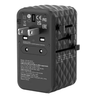 VERBATIM Universal-Reiseadapter-Ladegerät UTA-06 GaN III, 100W