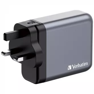 VERBATIM GaN-Netzladegerät GNC-140, 140W, 3x USB-C, 1x USB VERBATIM GaN-Netzladegerät GNC-140, 140W, 3x USB-C, 1x USB
