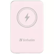 VERBATIM Powerbank Charge 'n' Go, Magnetisch, 5000 mAh, USB-C, Rosa