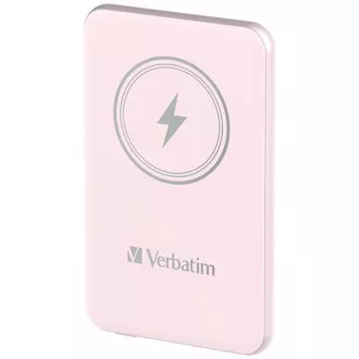 VERBATIM Powerbank Charge 'n' Go, Magnetisch, 5000 mAh, USB-C, Rosa VERBATIM Powerbank Charge 'n' Go, Magnetisch, 5000 mAh, USB-C, Rosa